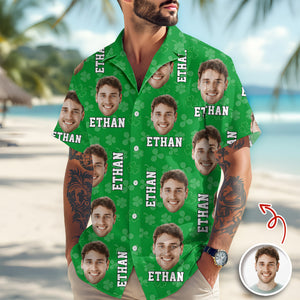 Custom Face Photo St. Patrick's Day Hawaii Shirt TH10 898107