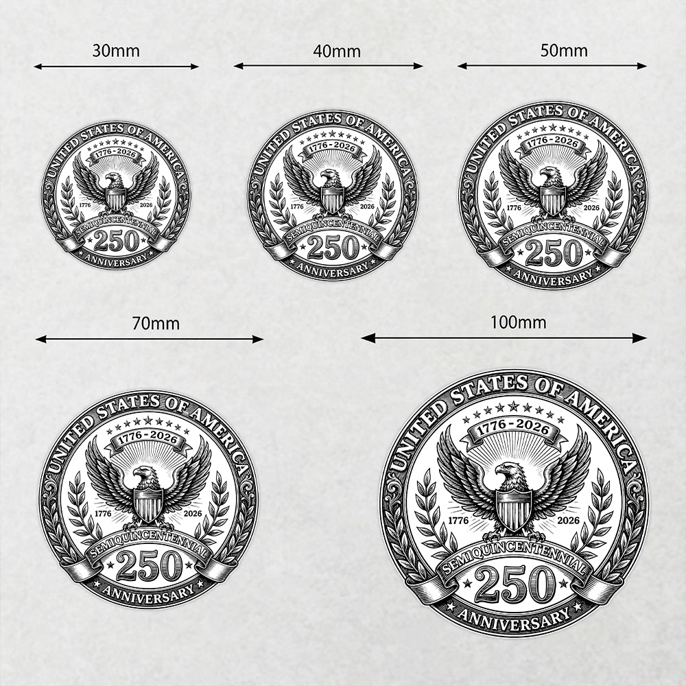 America 250 Years 1776-2026 Semiquincentennial Eagle Roll Sticker HA75 920676