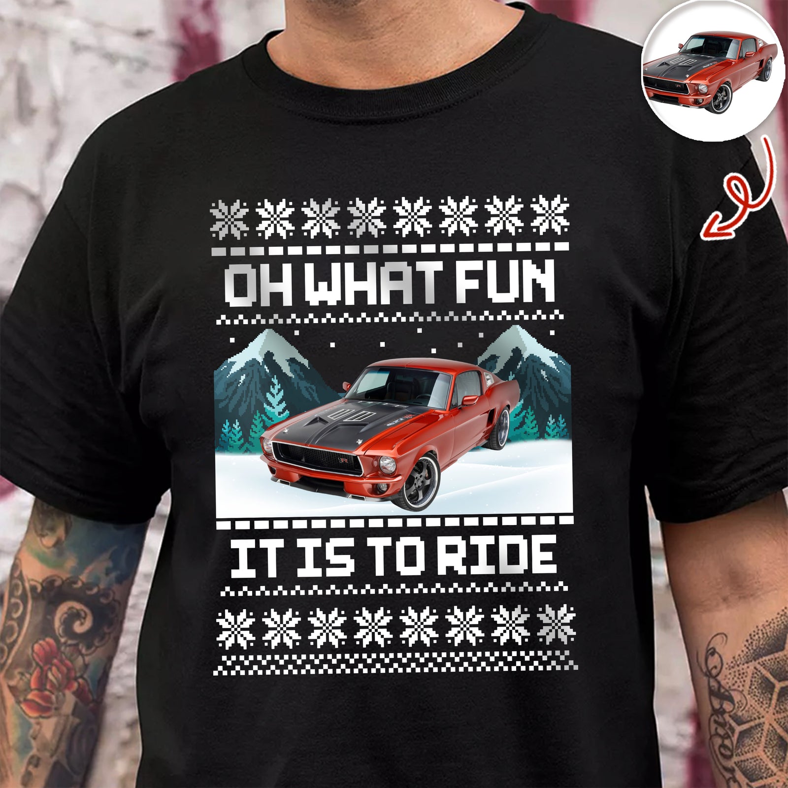 Custom Photo Oh What's Fun It Is To Ride Dark Shirt HO82 900642