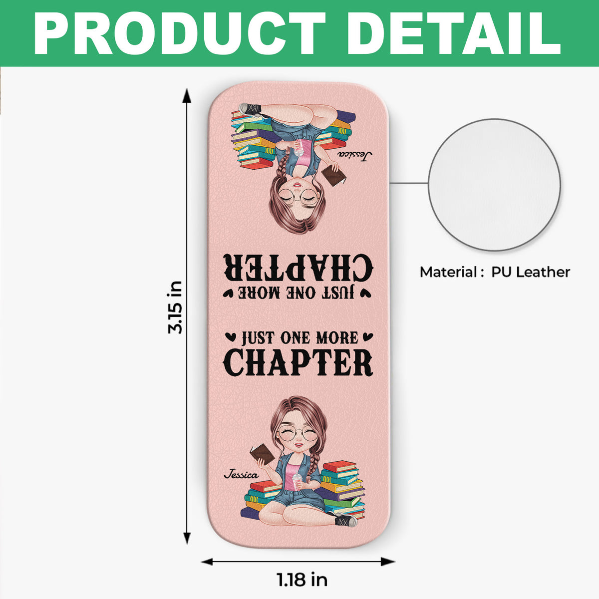 Just One More Chapter Personalized Leather Magnetic Bookmark Gifts For Book Lovers CH07 899522