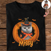 Custom Dog Cat Photo Halloween Pumpkin Dark Shirt HO82 894924