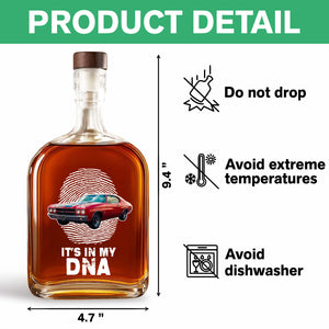 Custom Photo Car Is My DNA Whiskey Bottle HA75 897976