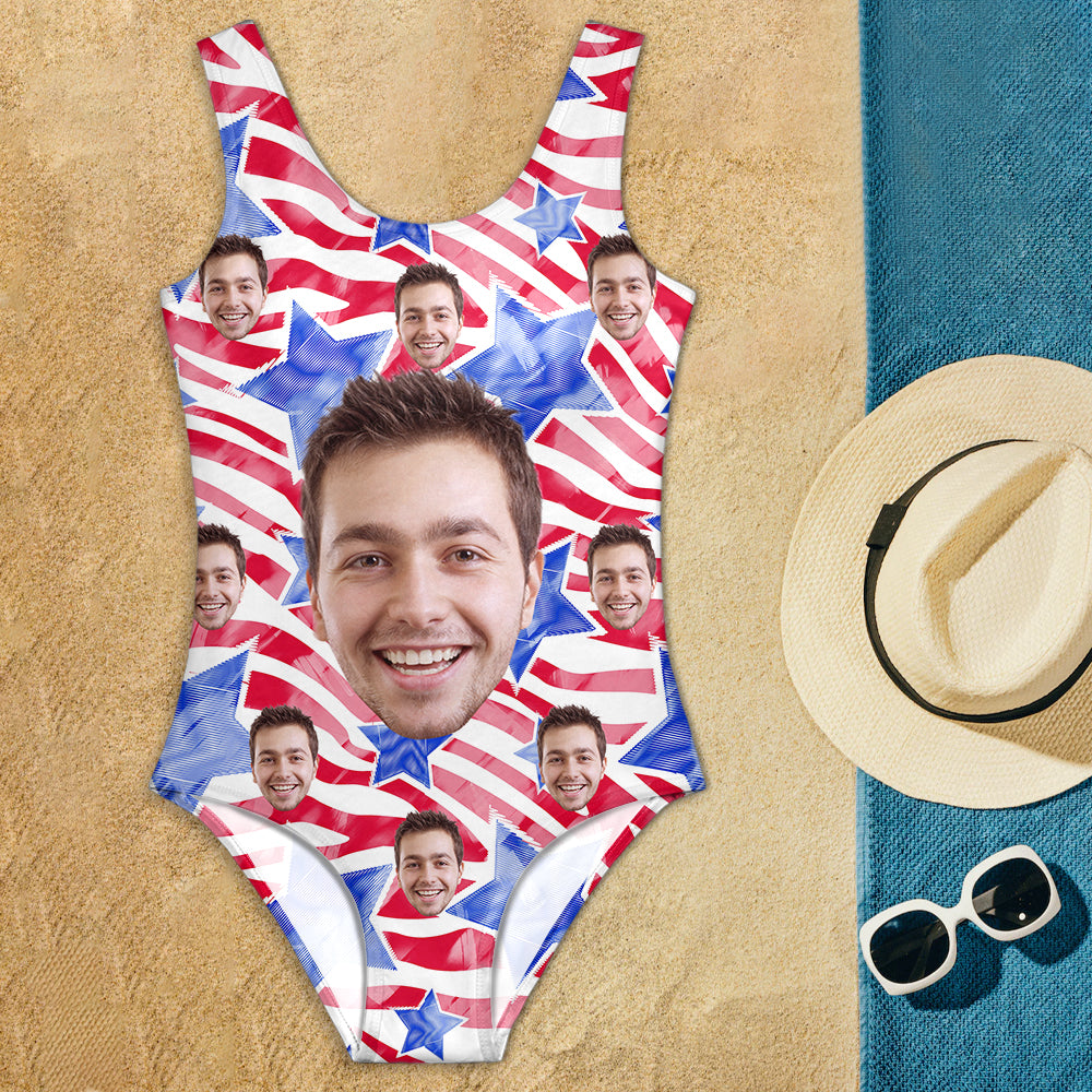 Custom Funny Face America Bathing Swimsuit Summer Party Gift CH07 895880