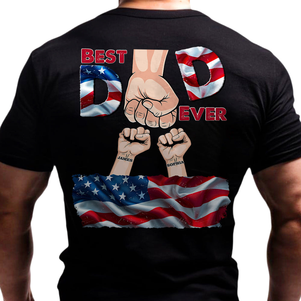 Personalized Best Dad Ever Back Shirt TH10 892831