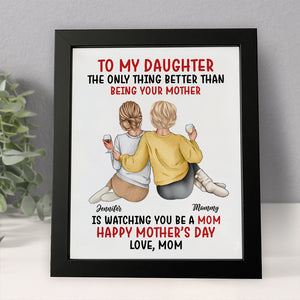 Custom Photo To My Daughter Happy Mother's Day Personalized Picture Frame CH07 895750