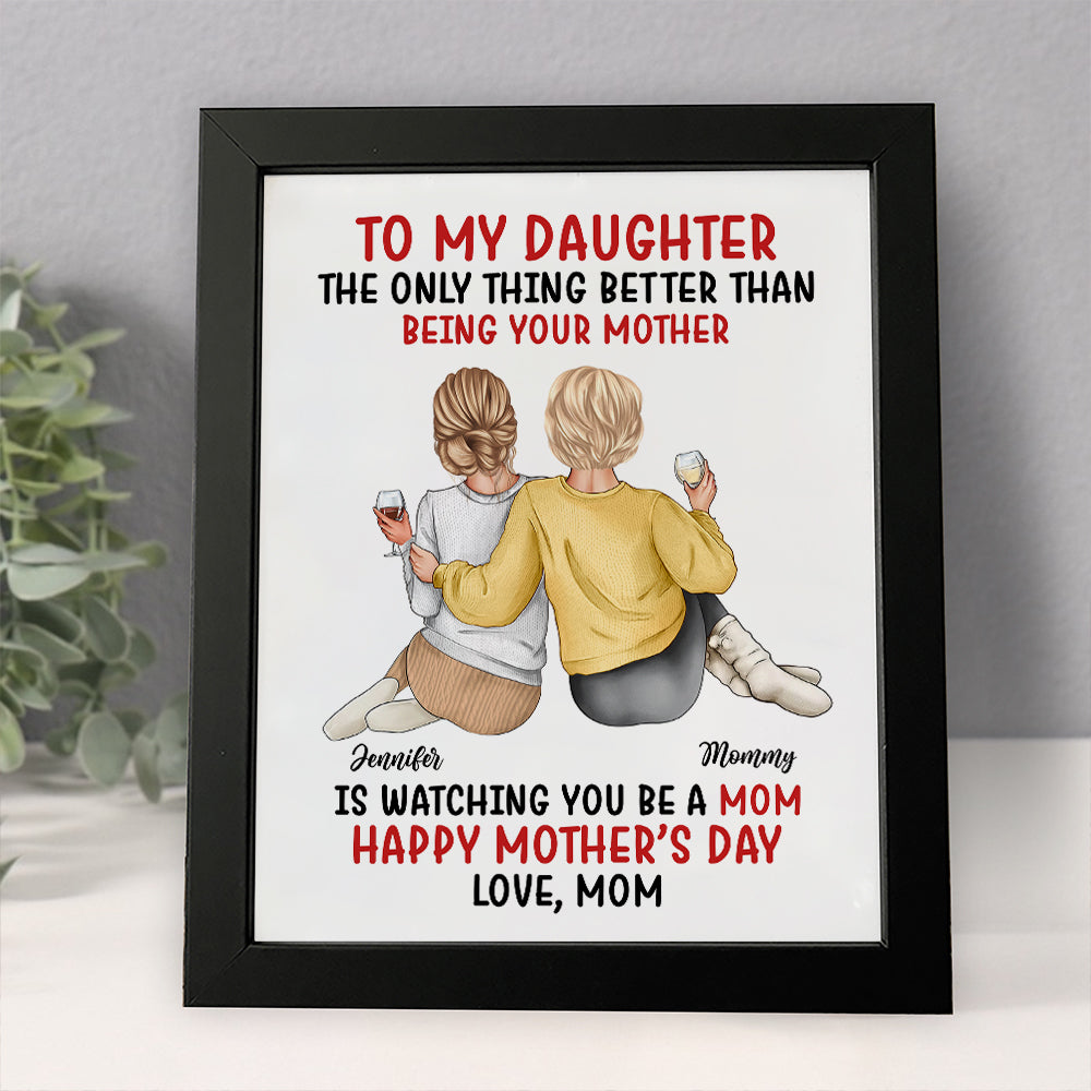 Custom Photo To My Daughter Happy Mother's Day Personalized Picture Frame CH07 895750