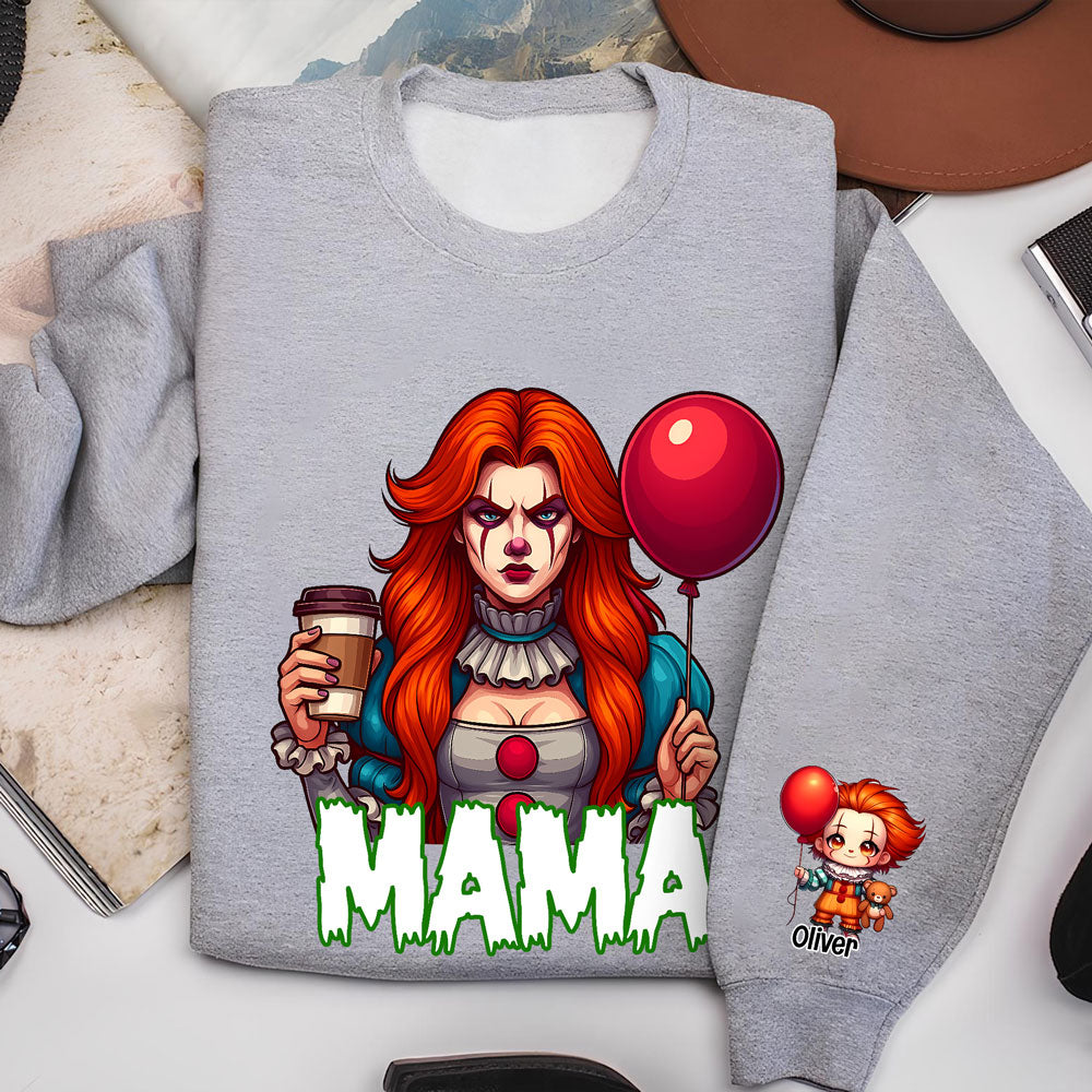 Personalized IT Halloween Sweatshirt With Kid's Names Funny Gift For Mom TH10 894359