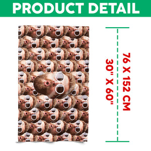 Custom Funny Face Photo Beach Towel Summer Party Gift CH07 895796