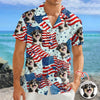 Custom Dog, Cat Photo American Eagle Flag Independence Hawaii Shirt LM32 897919