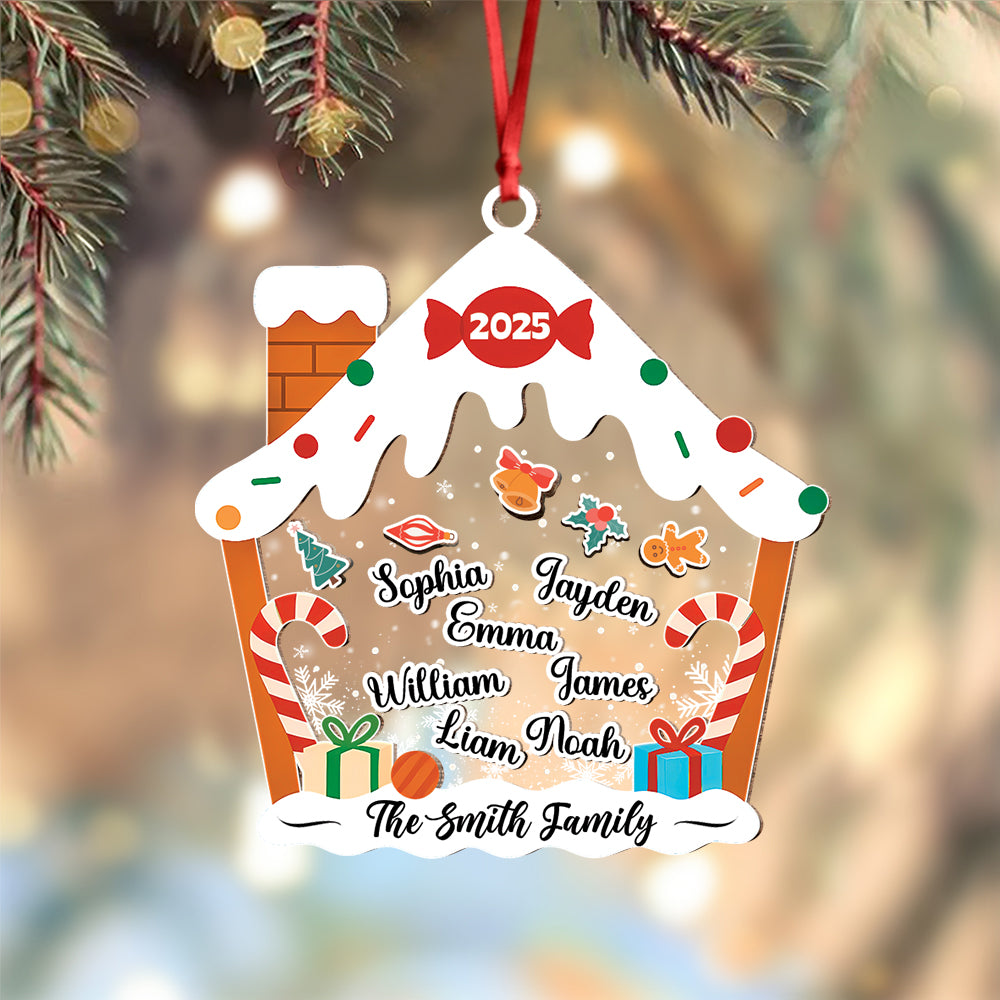 Custom House With Names Personalized Shaker Ornament Christmas Gift For Family CH07 896918