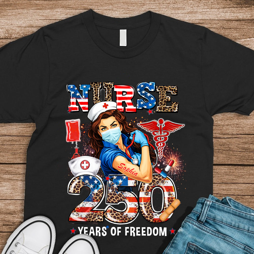 Nurse America 250 Years Of Freedom Dark Shirt TH10 898717