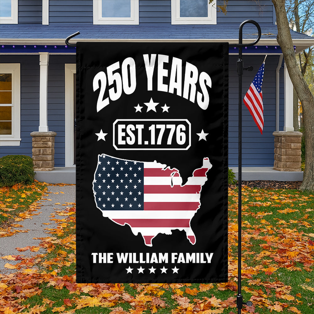 Custom Family Name 250 Years Est 1776 Garden Flag TH10 896671