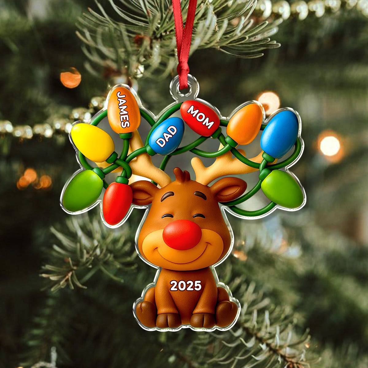 Personalized Our Reindeer Crew Acrylic Ornament For Christmas TH10 894937