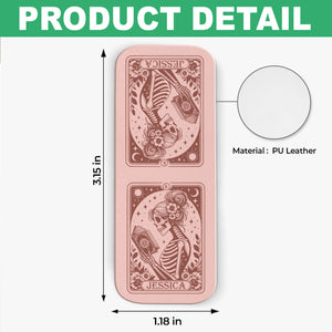 Floral Skeleton Read Till Death - Personalized Leather Magnetic Bookmark CH07 899534