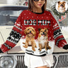 Custom Photo - Dog Mom Dog Dad Christmas Pattern Ugly Sweater Christmas Gift HA75 897568