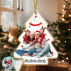 Custom Photo Christmas Tree Cake Family Acrylic Ornament Gift For Mom, Dad, Brother, Sister, Kids HO82 900072