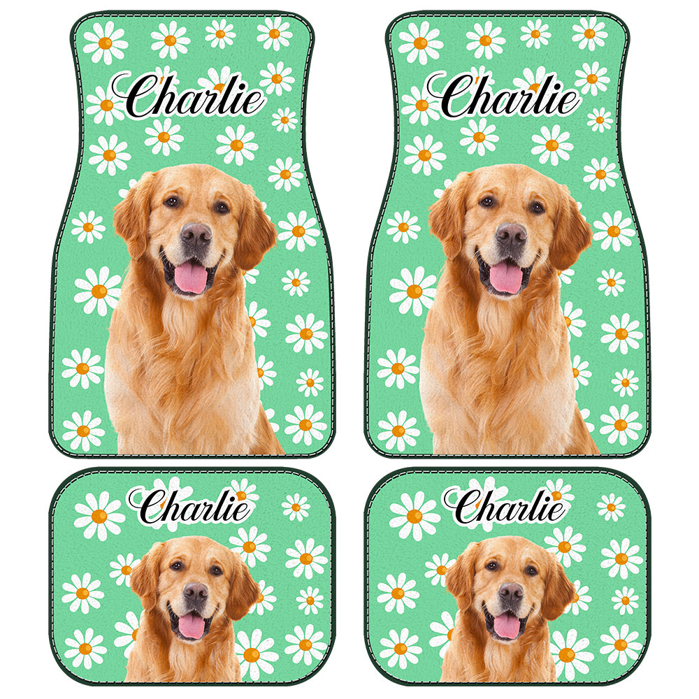 Custom Dog Photo With Icon Car Floor Mat For Dog Lovers TH10 894363