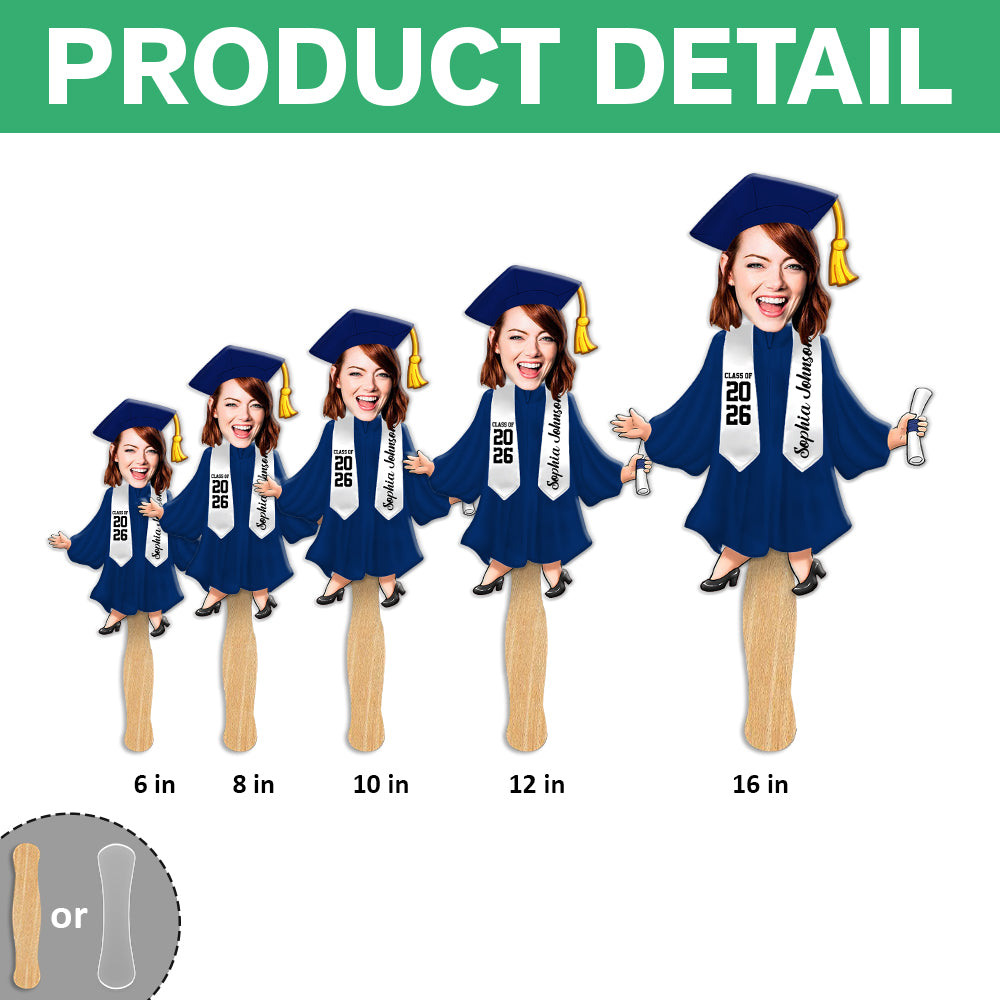 Custom Photo Graduation Gift - Personalized Face Fan Class Of 2026 HO82 901924