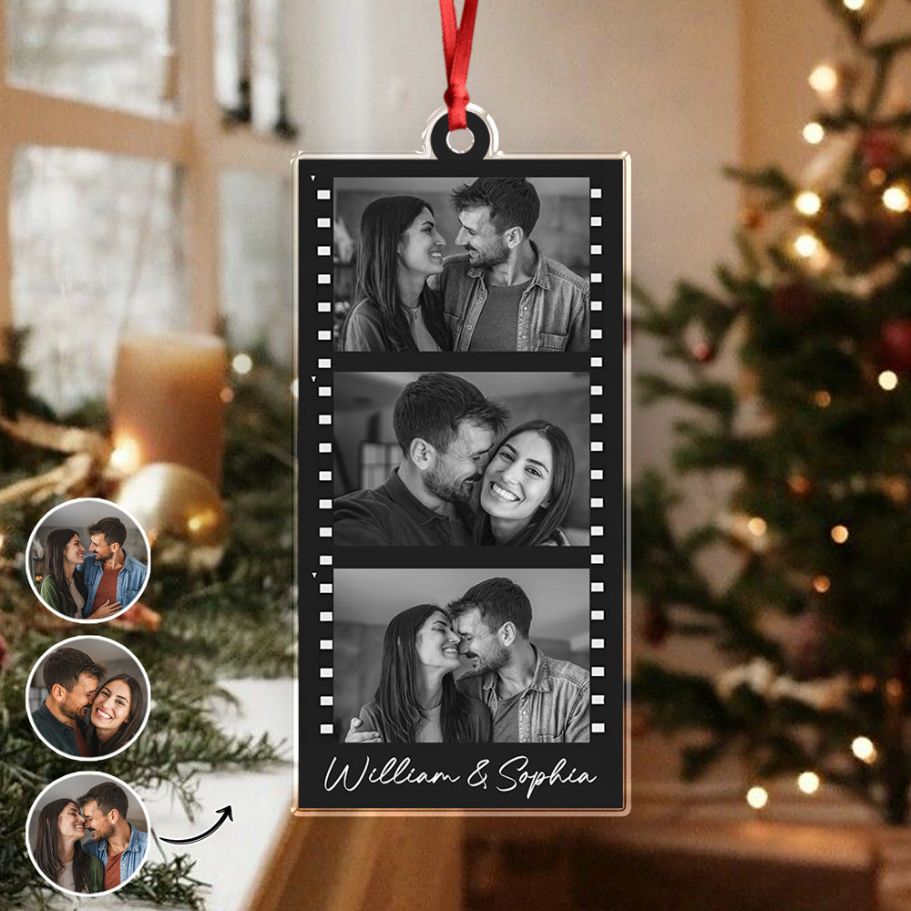 Custom Photo Couple Strip Acrylic Ornament Couple Gift HA75 897582