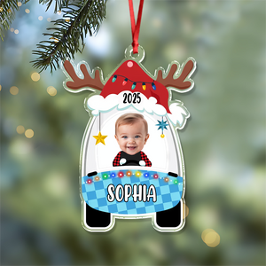 Custom Photo Cute Baby First Christmas Car Acrylic Ornament HO82 894646