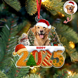 Custom Dog Christmas Cake Crew Photo - Personalized Acrylic Ornament CH07 899704