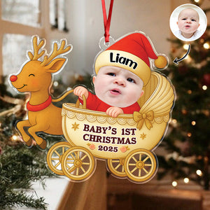 Custom First Christmas Photo - Personalized Acrylic Ornament Christmas Gift For Family CH07 899092