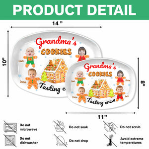 Custom Photo Cookie Tasting Crew Family Platter Christmas Gift For Mom And Grandma CH07 896226