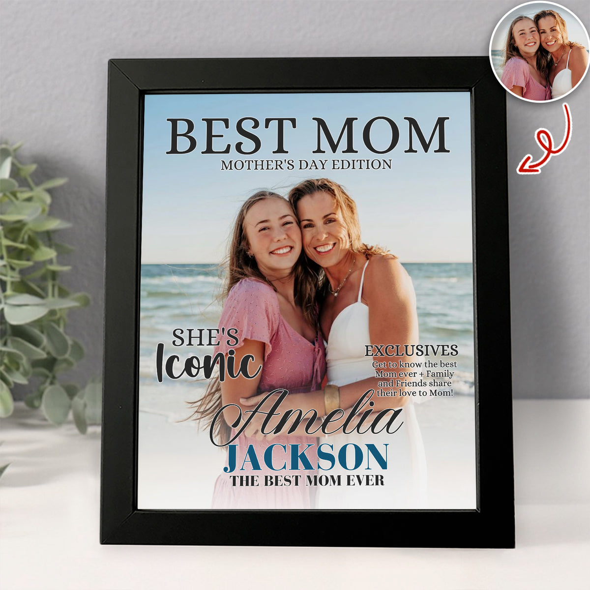 Custom Photo Best Mom Picture Frame, Mother Day Gift CH07 910670