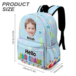 Custom Cute Kid Photo Hello School Backpack Back To School Gift CH07 896068