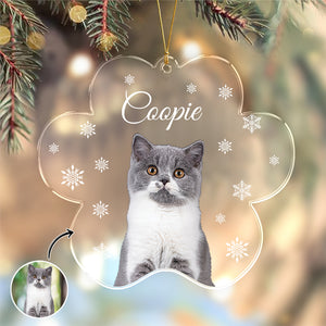 Custom Photo Cat Paw Shaped Acrylic Ornament For Christmas HA75 897264