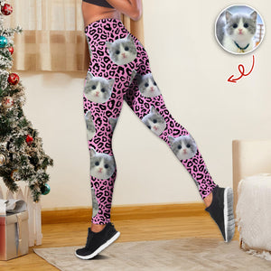 Custom Dog Cat Photo Leopard Pattern Legging HO82 900550