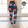 Custom Cat Face Photo With Colorful Christmas Lights Legging HO82 900478