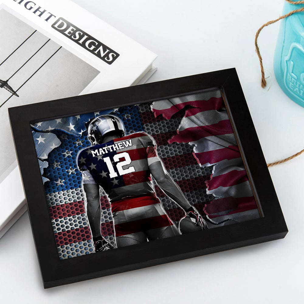 Custom American Football Player Picture Frame For Football Lover HO82 900878