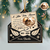 Custom Cat Photo A Letter From Heaven Sympathy Memorial Wooden Ornament LM32 895891