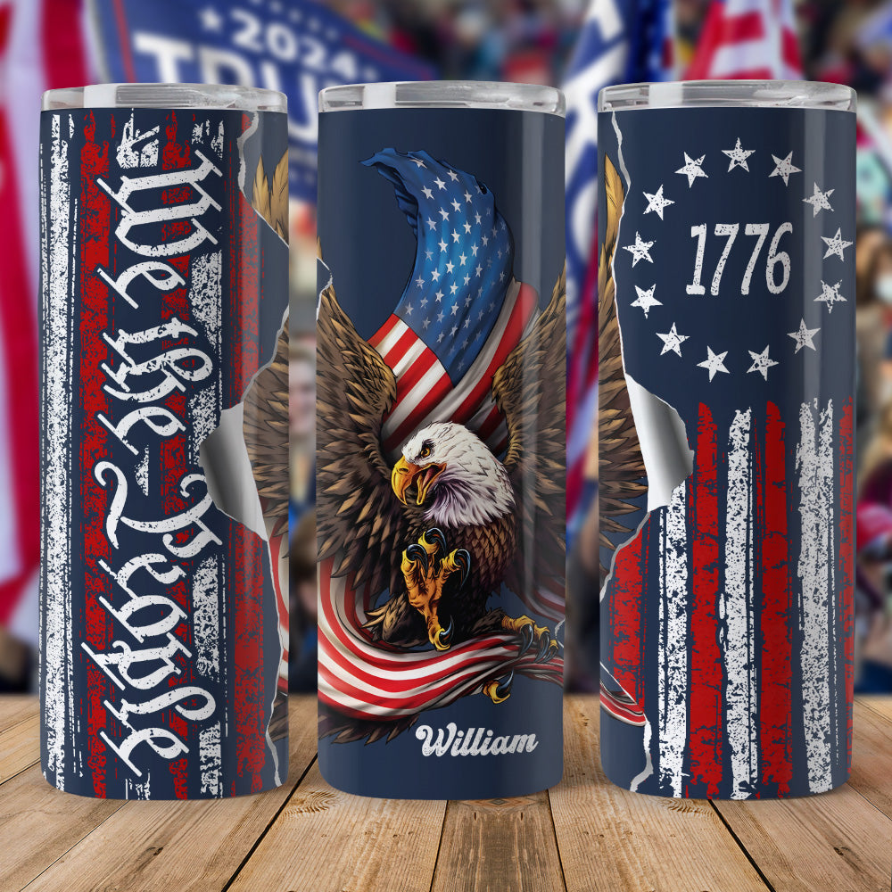 Personalized We The People American 250 Eagle Flag Skinny Tumbler LM32 899097