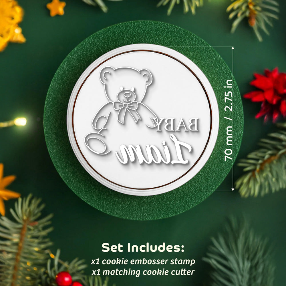 Custom Baby Name With Teddy Bear Cookie Stamp Gift For Family LM32 897431