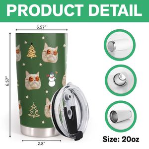 Custom Photo Christmas - Personalized Fat Tumbler Gift for Dog Cat Lovers TH10 894425