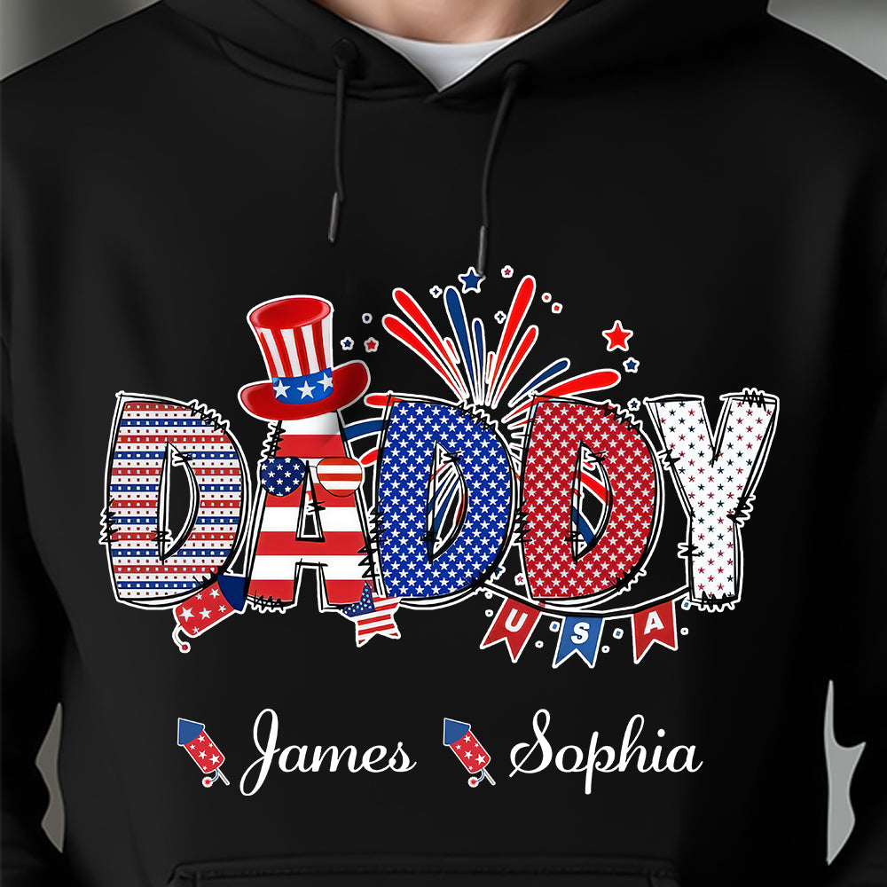 Custom Name Patriotic 4th of July Dark Shirt Gift For Family CH07 910560