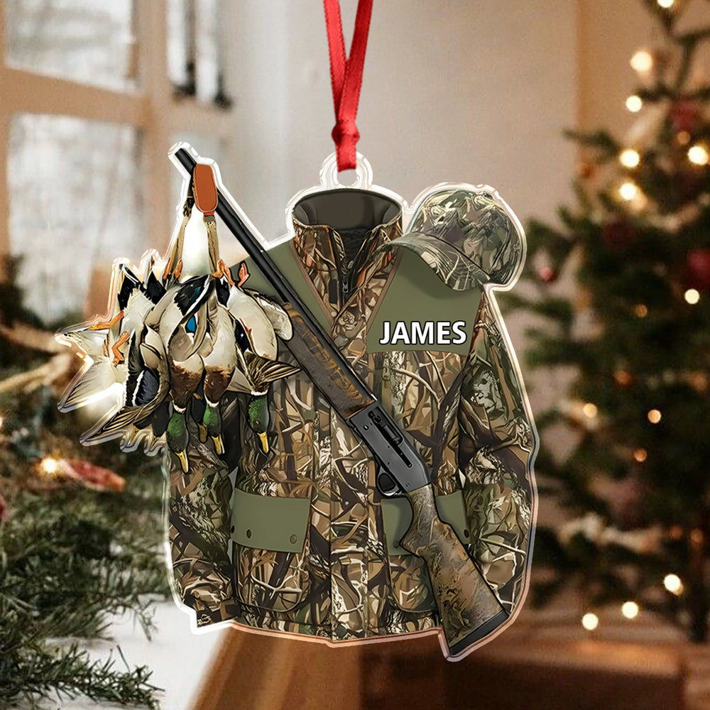 Custom Name Personalized Hunting Duck Acrylic Ornament Christmas Gifts For Duck Hunting Lovers HA75 898268