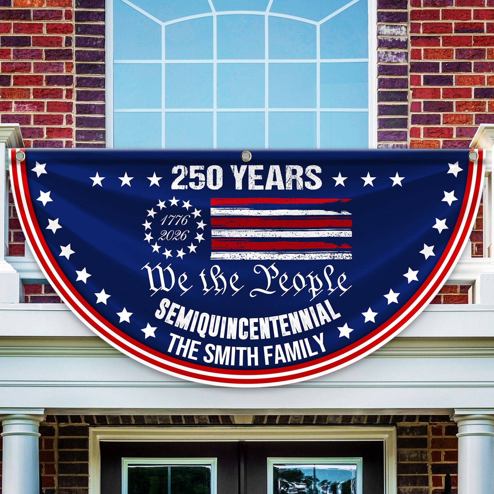 Custom Family Name We The People America 250 Years Non-Pleated Fan Flag CH07 910240