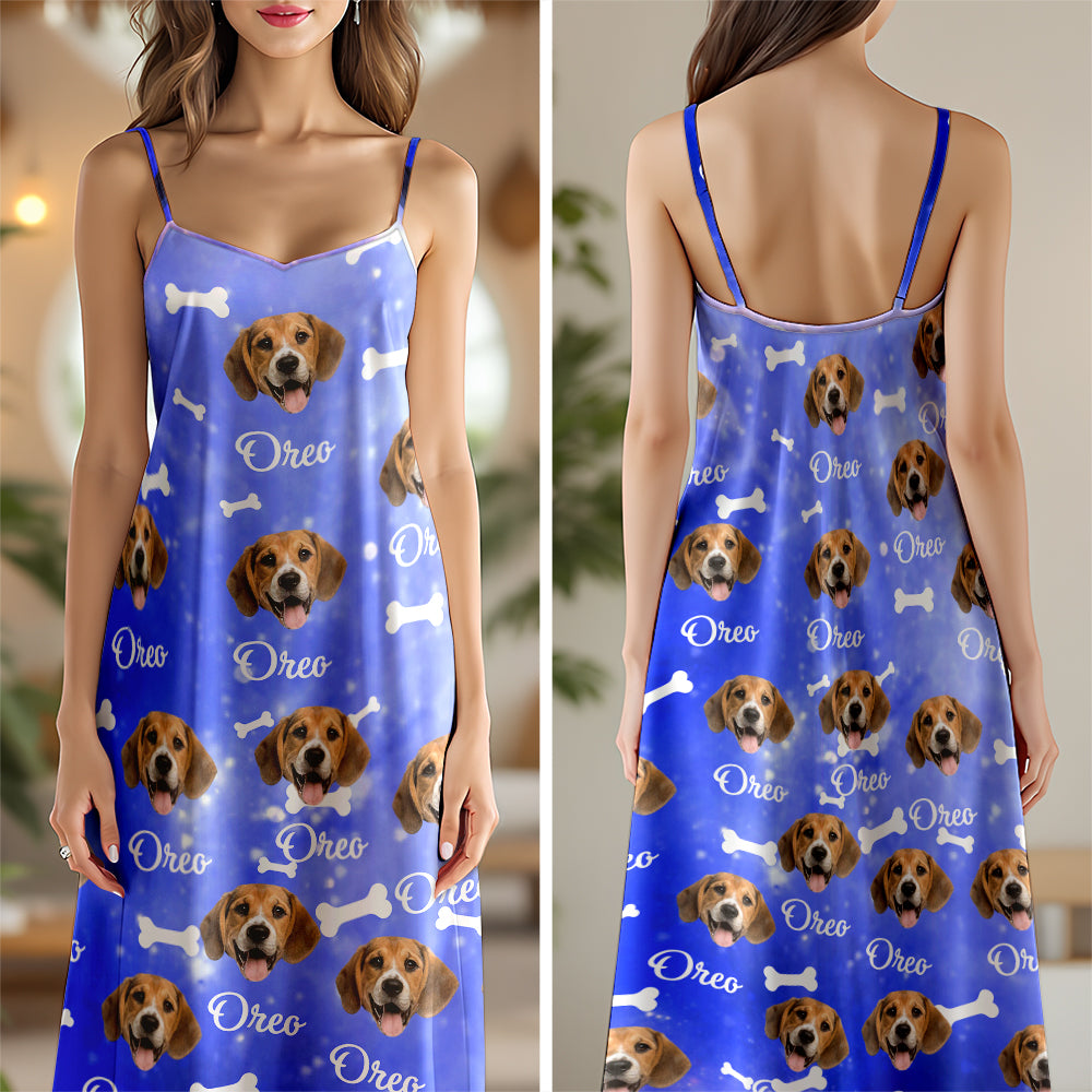 Custom Pet Photo Maxi Dress Gift For Dog And Cat Lovers CH07 895726