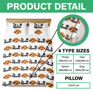 Custom Puppy Photo The Dog Father with Pawprints - Quilt Bedding Set LM32 897275