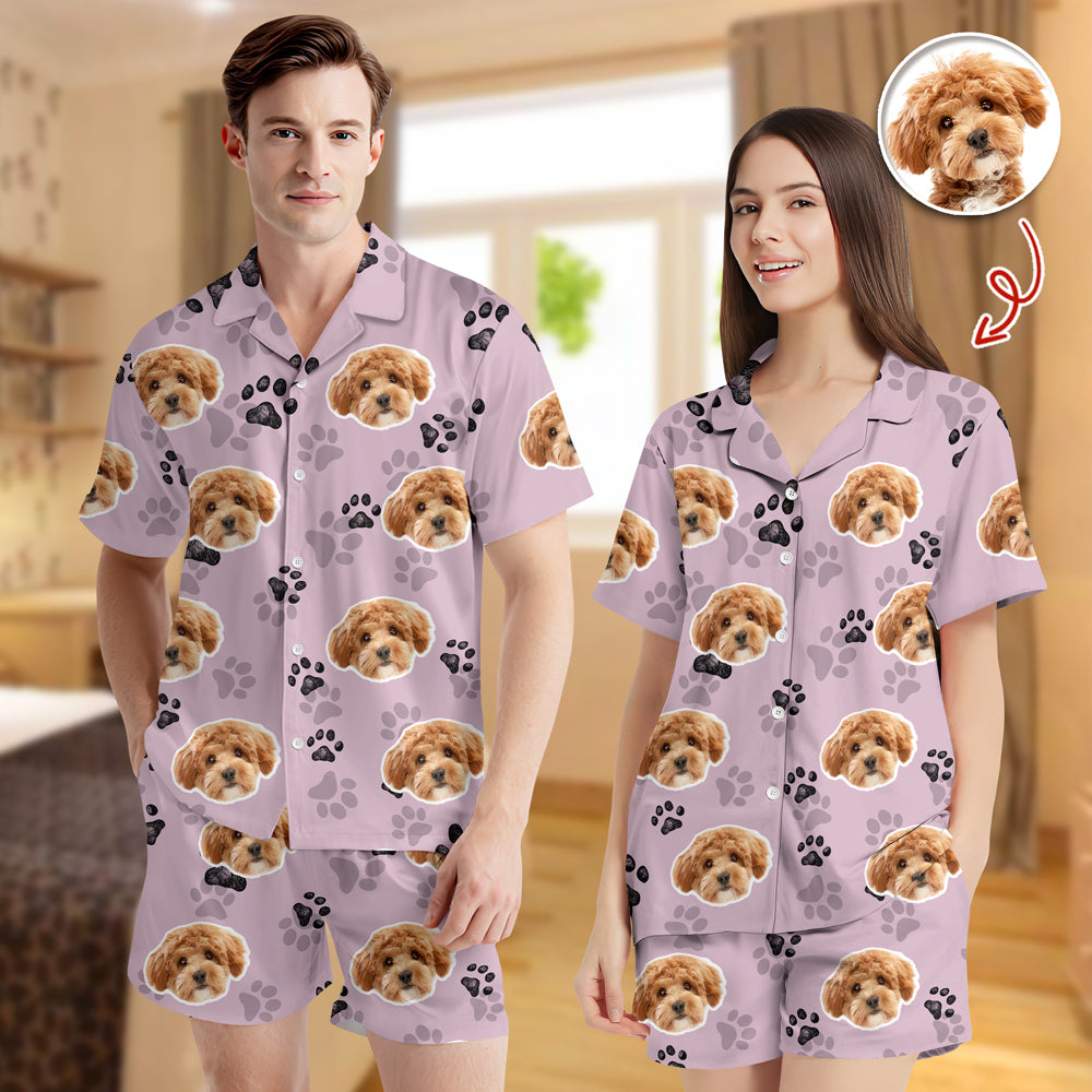 Custom Dog Face Photo Short Pajamas Gift For Dog Lovers CH07 910348