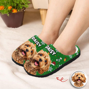 Custom Photo Dog Personalized Slippers Christmas Gift For Pet Owners HA75 897826