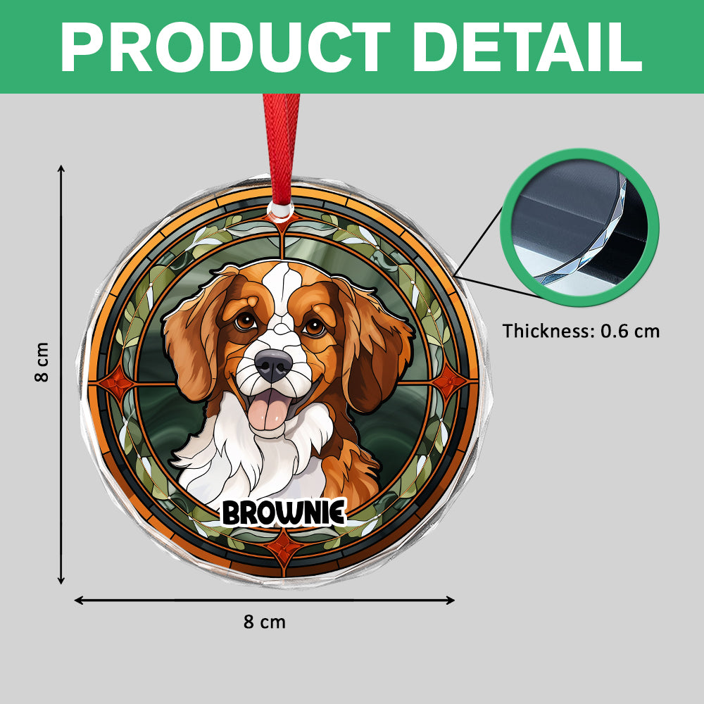 Personalized Dog Portrait Art Glass Ornament Gift For Dog Lovers TH10 896415