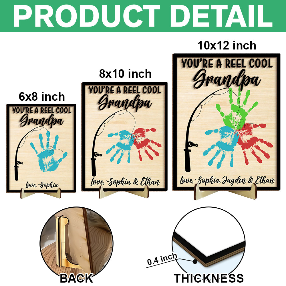 You're the Reel Cool Dad 2-Layered Wooden Plaque With Stand TH10 892987