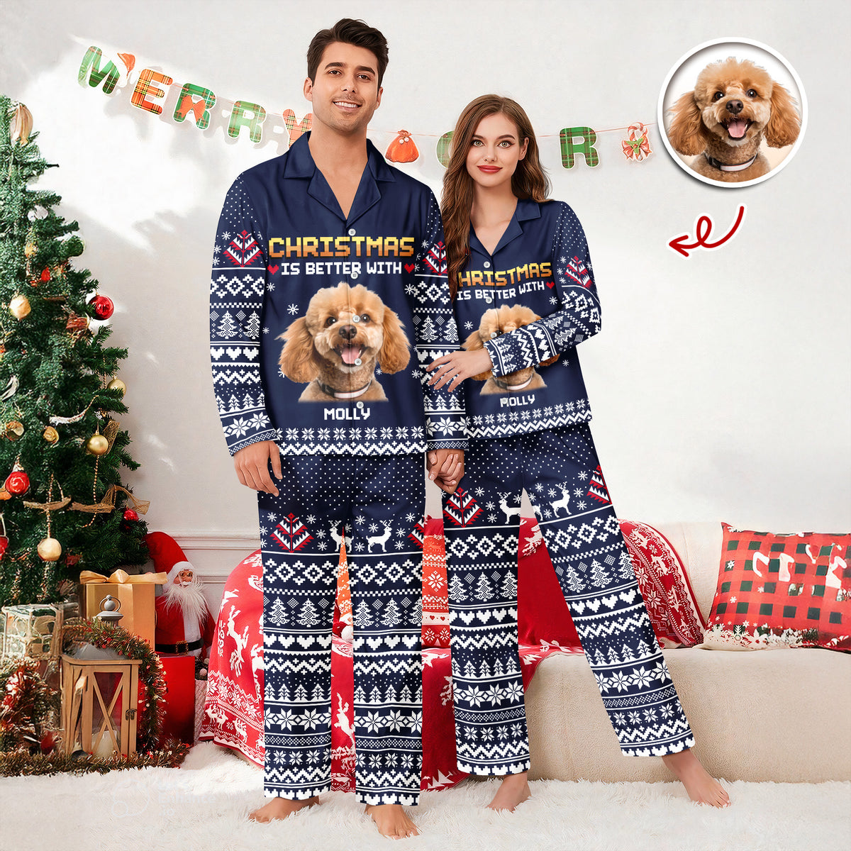 Custom Photo Christmas Is Better Pajamas For Dog Cat Lovers TH10 896107