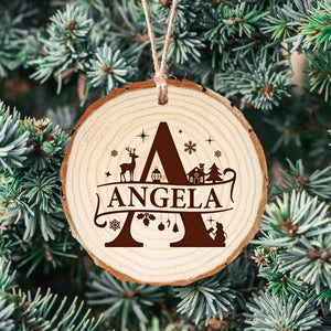 Custom Name Christmas Wood Slice Christmas Ornament Christmas Tree Decoration CH07 899268