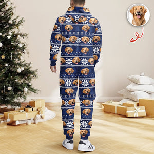Custom Dog Photo May Your Christmas Be Furry And Bright Onesie Pajamas HO82 900396