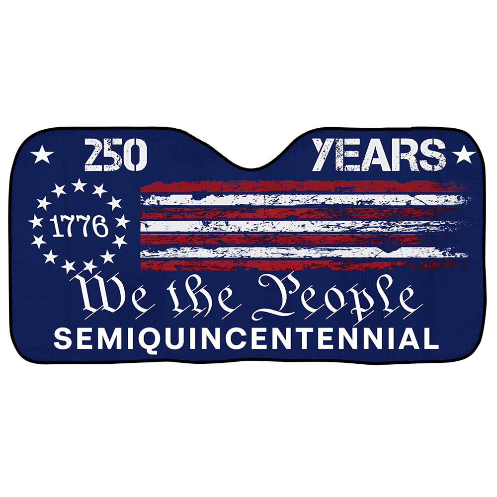 Custom Family Name We The People America 250 Years Car Sunshade CH07 910248